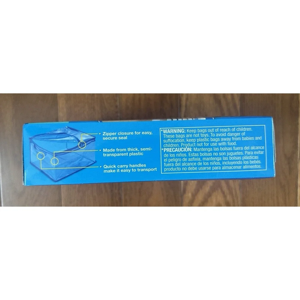 Ziploc XL X-Large Flexible Storage Tote 10 Gallon Clear Plastic Brand‎ New